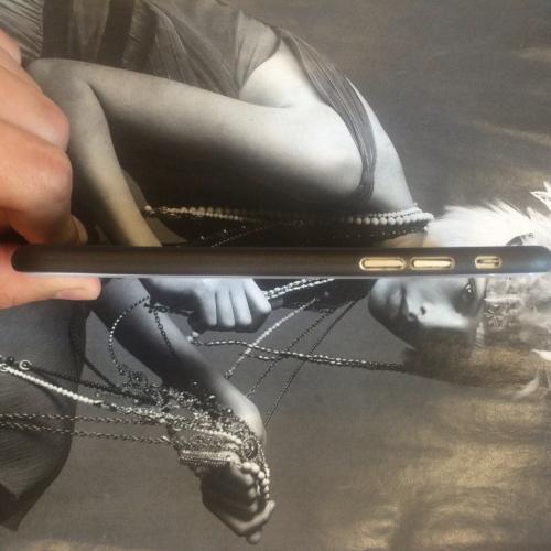 Чехол ультратонкий мягкий пластик 0.3мм Черный для IPhone 6