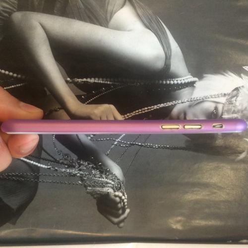 Чехол ультратонкий мягкий пластик 0.3мм Фиолетовый для IPhone 6