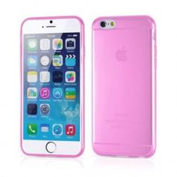 Чехол ультратонкий мягкий пластик 0.3мм Ярко розовый для IPhone 6