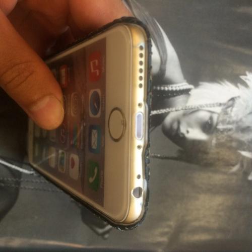 Пластиковый чехол Золотой узор Черный для iPhone 6