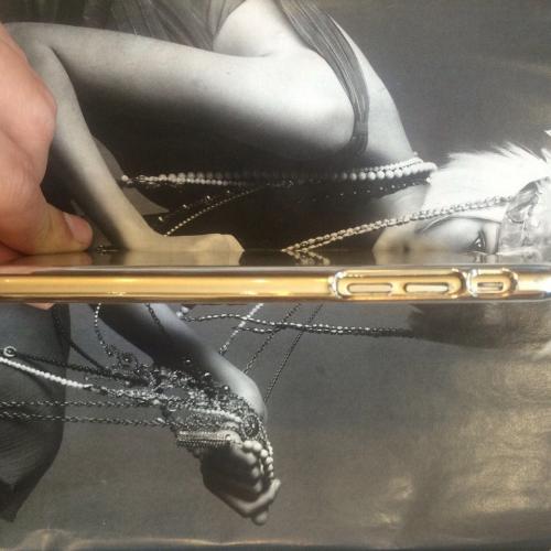 Чехол пластиковый прозрачный с Одуванчиком Золото для IPhone 6