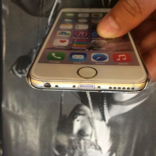 Чехол пластиковый прозрачный с Бабочкой Золото для IPhone 6