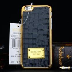 Пластиковый чехол Michael Kors Crocodile Black Черный для IPhone 6/6s