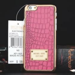 Пластиковый чехол Michael Kors Crocodile Pink Розовый для IPhone 6/6s