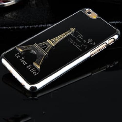 Пластиковый чехол Paris Metal Black Черный для iPhone 6-6s