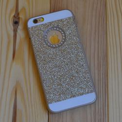 Пластиковый чехол с блестками Bling с вырезом Золотой для iPhone 6&6s