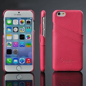 Кожаный чехол накладка Светло розовый для iPhone 6