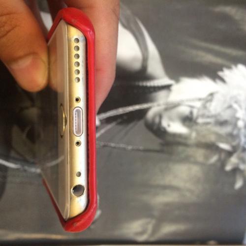 Кожаный чехол накладка Красный для iPhone 6