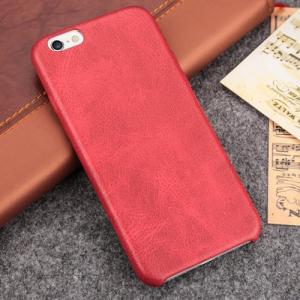 Кожаный чехол накладка ультратонкая Красная для iPhone 6&6s