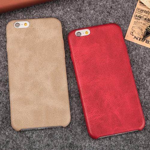 Кожаный чехол накладка ультратонкая Красная для iPhone 6&6s