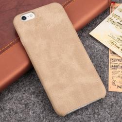 Кожаный чехол накладка ультратонкая Св. Коричневая для iPhone 6&6s
