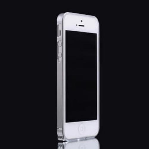 Металлический бампер ультратонкий 0.7мм Серебро Silver для IPhone 5