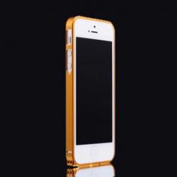 Металлический бампер ультратонкий 0.7мм Золотой Gold для IPhone 5