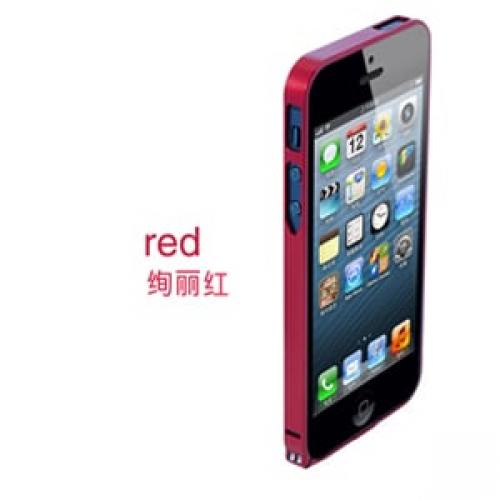 Металлический бампер ультратонкий 0.7мм Красный Red для IPhone 5