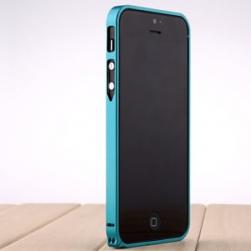 Металлический бампер ультратонкий 0.7мм Бирюзовый Turquoise для IPhone 5