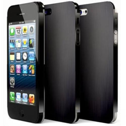 Металлический чехол ультратонкий 0.3мм Черный Black для IPhone 5-5s