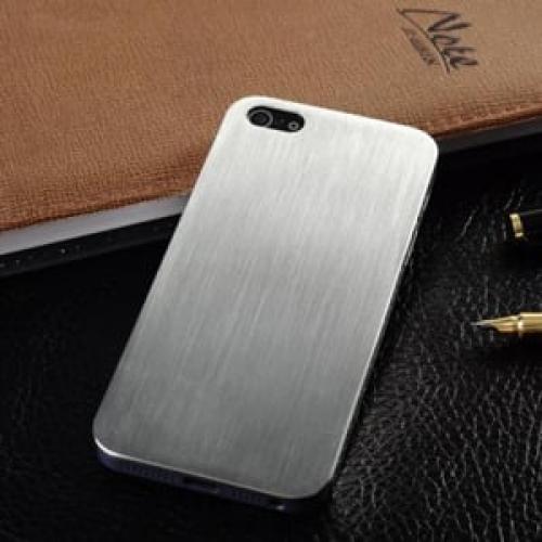 Металлический чехол ультратонкий 0.3мм Серебряный Silver для IPhone 5-5s