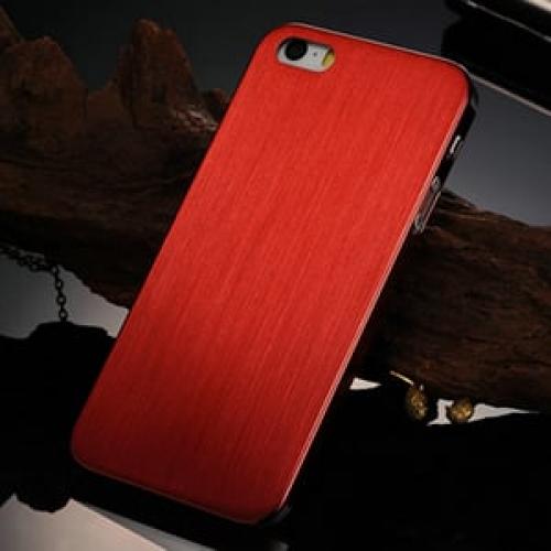 Металлический чехол ультратонкий 0.3мм Красный Red для IPhone 5-5s