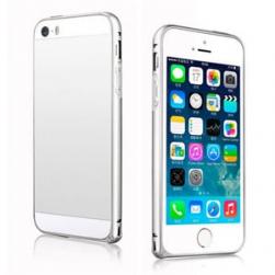 Металлический бампер ультратонкий 0.7мм Jecksion Серебро Silver для IPhone 5