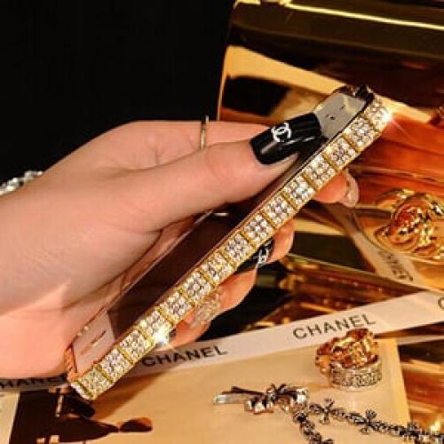 Золотой металлический бампер с камнями Fashion Snake для IPhone 5-5s
