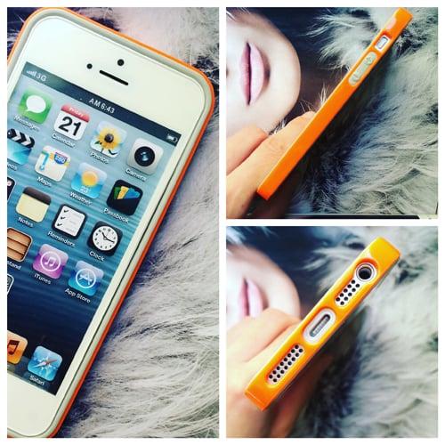 Бампер ультратонкий TPU Оранжевый для IPhone 5-5s