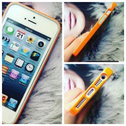 Бампер ультратонкий TPU Оранжевый для IPhone 5/5s