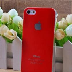 Чехол Пластик c логотипом Красный для IPhone 5