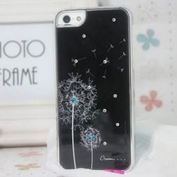Чехол пластиковый с рисунком Одуванчика Черный для IPhone 5