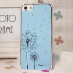 Чехол пластиковый с рисунком Одуванчика Голубой для IPhone 5