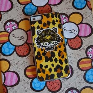 Пластиковый чехол Kenzo Paris тигр желтый для IPhone 5&5s&5se