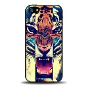 Пластиковый чехол Tiger Тигр с крестом для IPhone 5