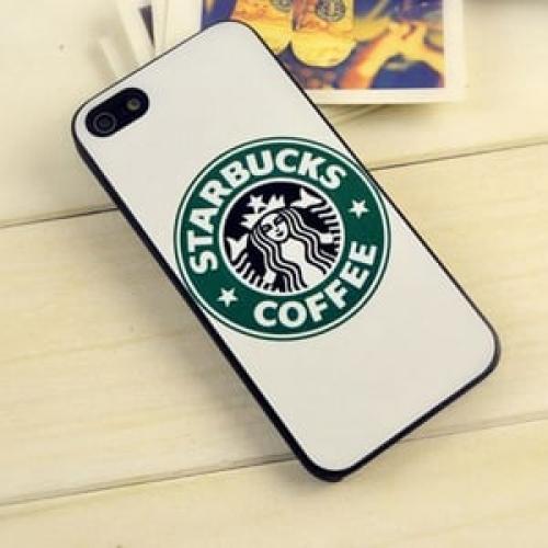 Пластиковый чехол Starbucks White Старбакс Белый для IPhone 5-5s
