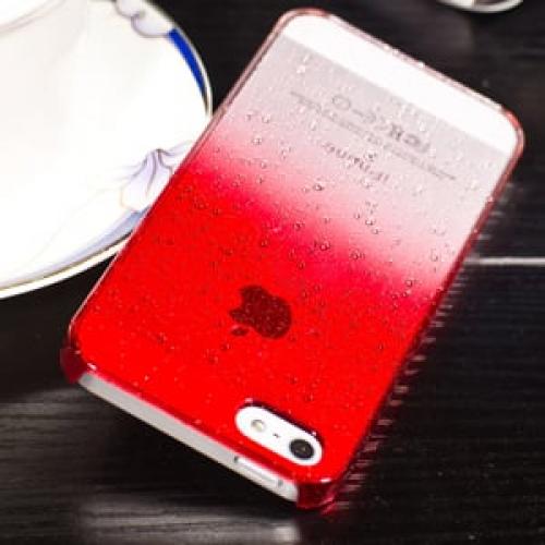 Пластиковый чехол Raindrop Red Капли Дождя Красный для IPhone 5-5s