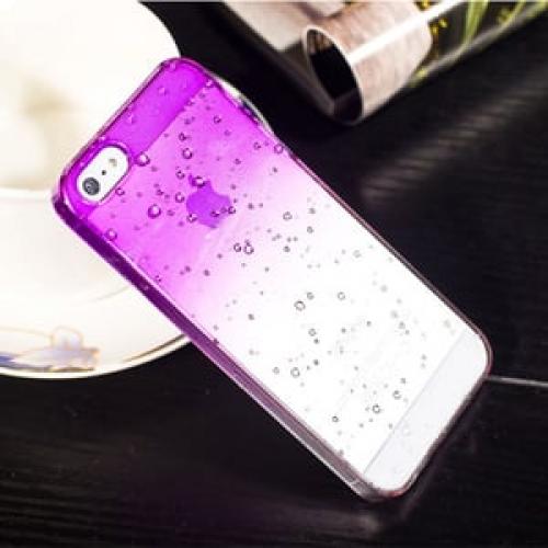 Пластиковый чехол Raindrop Purple Капли Дождя Фиолетовый для IPhone 5-5s