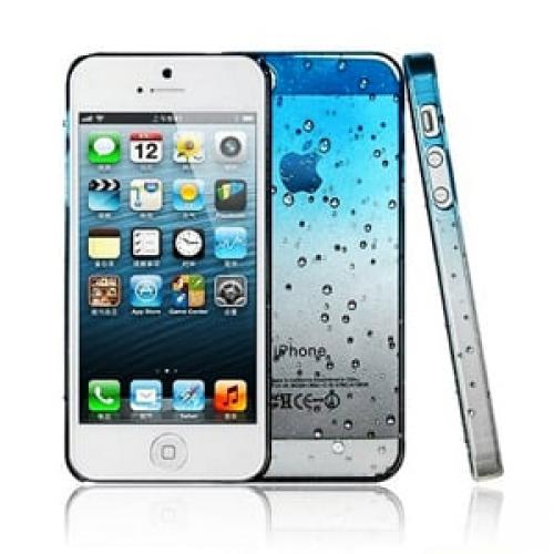 Пластиковый чехол Raindrop Aqua Blue Капли Дождя Голубой для IPhone 5-5s