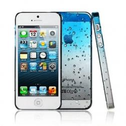 Пластиковый чехол Raindrop Aqua Blue Капли Дождя Голубой для IPhone 5/5s