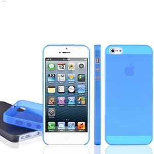 Чехол ультратонкий мягкий пластик 0.3мм Синий для IPhone 5/5s