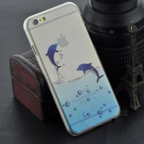 Чехол пластиковый Два дельфина для IPhone 5-5s