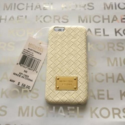 Пластиковый чехол Michael Kors Woven White Белый для IPhone 5-5s