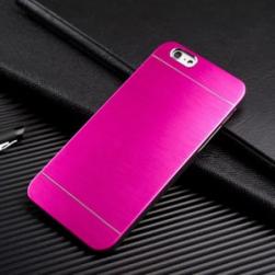 Пластиковый чехол Motomo Metal Hot Pink Розовый для iPhone 5/5s