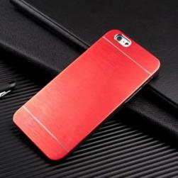 Пластиковый чехол Motomo Metal Red Красный для iPhone 5/5s