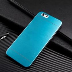 Пластиковый чехол Motomo Metal Sky Blue Голубой для iPhone 5/5s