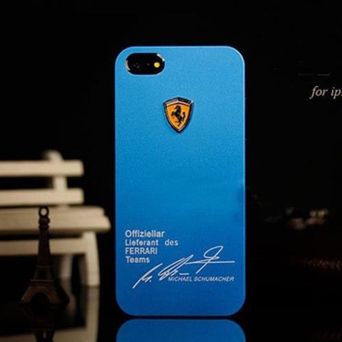 Чехол с логотипом Ferrari Синий для IPhone 5-5s