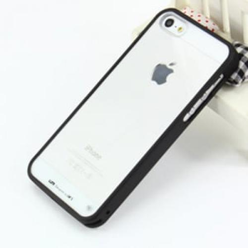 Чехол накладка lims Черный с прозрачным для IPhone 5