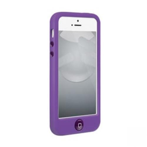 Силиконовый чехол с кнопкой Фиолетовый для IPhone 5