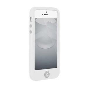 Силиконовый чехол с кнопкой Белый для IPhone 5