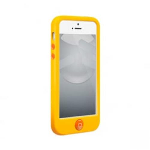 Силиконовый чехол с кнопкой Желтый для IPhone 5