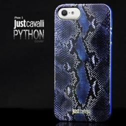 Силиконовый чехол Justcavalli Python Blue Питон Синий для IPhone 5