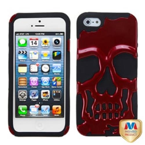 Защитный чехол Череп Skull Head Красный для iPhone 5