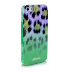 Силиконовый чехол Justcavalli Macro Leopard Леопард Зеленый для IPhone 5